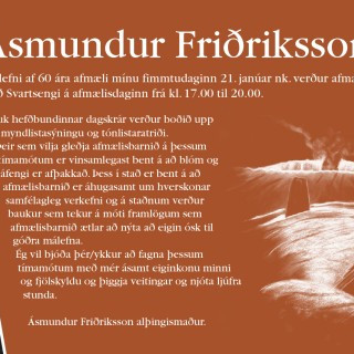 Br. varastórsír Ásmundur Friðriksson 60 ára
