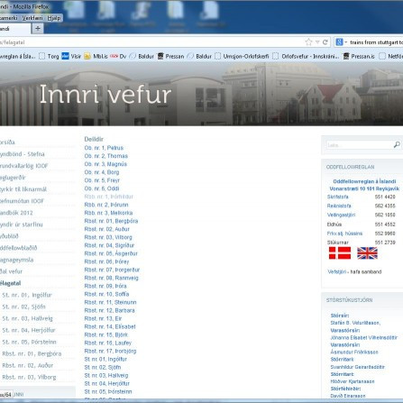 Félagatal á innri síður  regludeilda