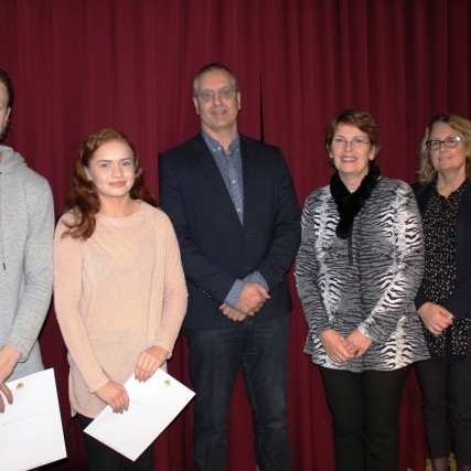 Frá vinstri vinningshafarnir Bergsveinn Logi Ríkha