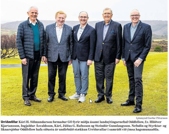 Frétt Morgunblaðsins um golfklúbbinn Odd
