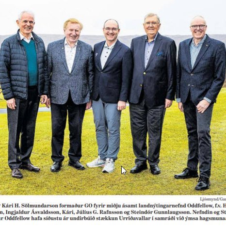 Frétt Morgunblaðsins um golfklúbbinn Odd