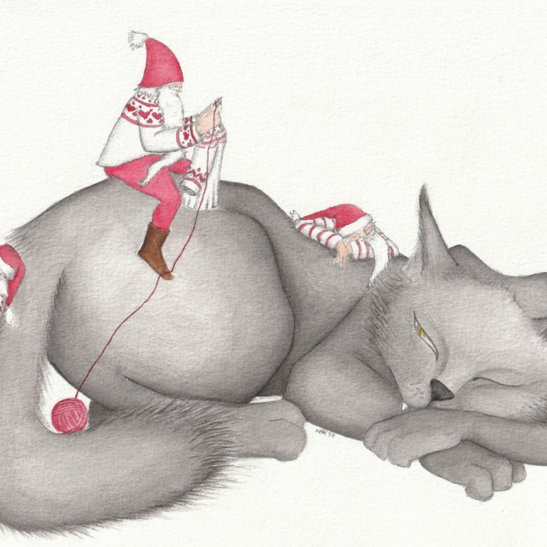 Jólakort Styrktar og líknarsjóðs. Myndin sem prýðir jólakortið í ár er efitr Kristínu Birnu Kristján…